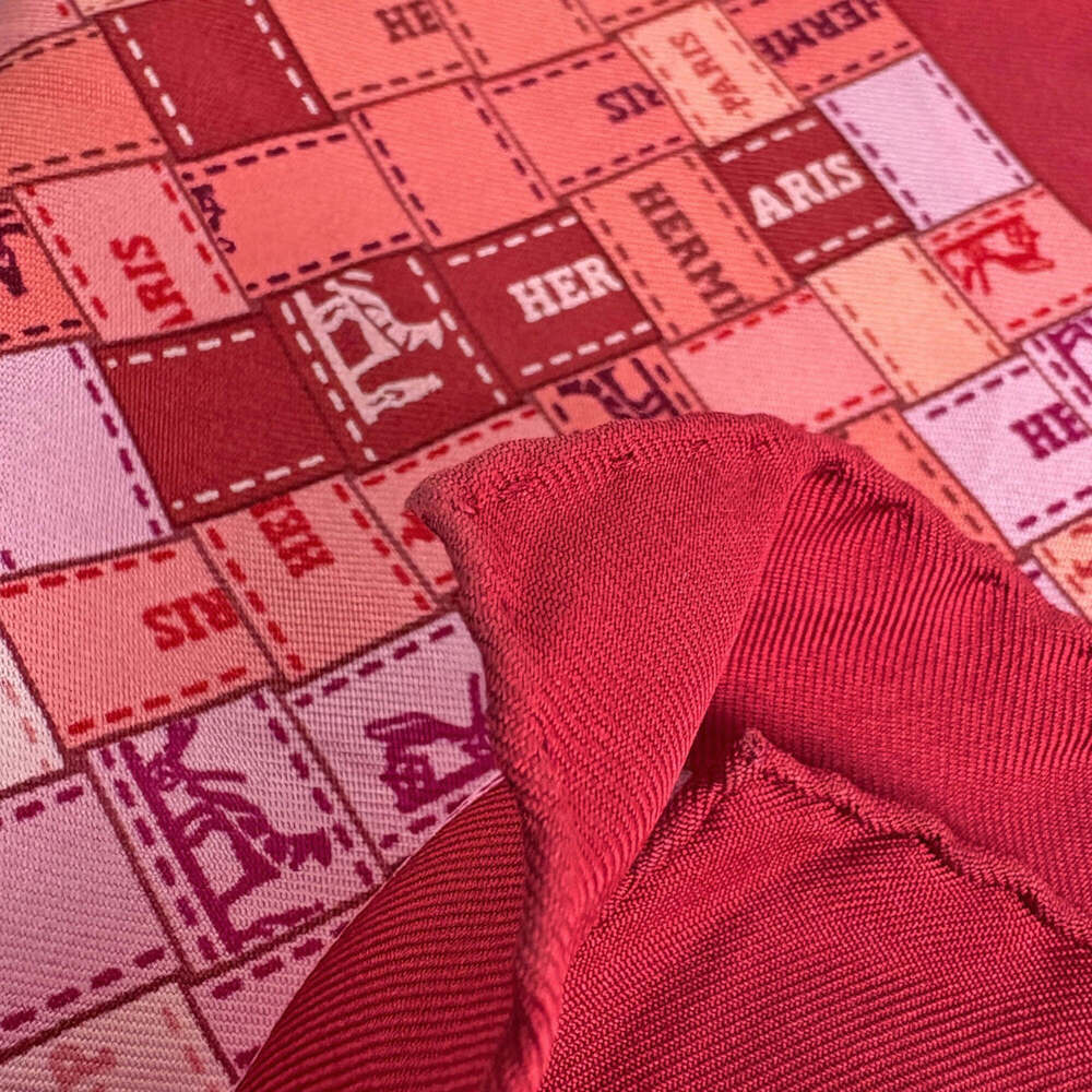 HERMES Authentic Red Silk Scarf - Picture 4 of 4